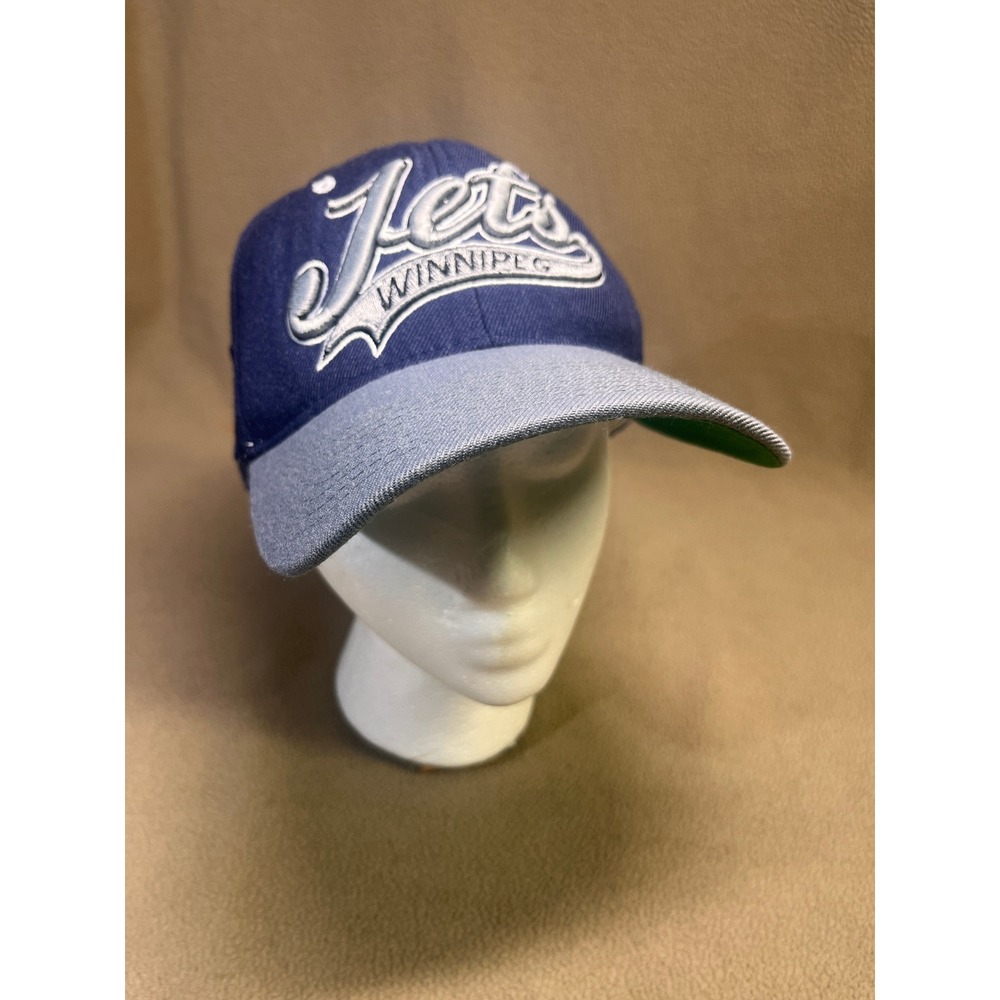 Winnipeg Jets NHL Zephyr Snapback Hat Navy Blue Grey Wool Blend Adjustable Cap‎